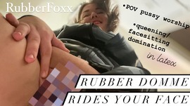 POV: Rubber Domme Rides your Face - clip coverforeground