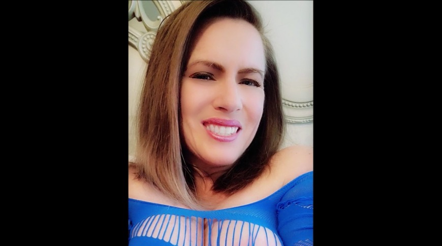 Nikki In Strappy Blue Lingerie Masturbating  - clip coverforeground