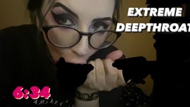 Extreme Deepthroat of Gothic Girl