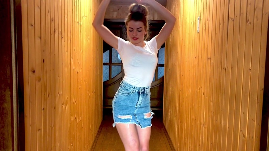 Young Russian girl is dancing a hot dance for you😈🔥🥵 - clip cover background