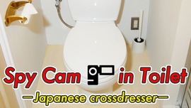 Japanese crossdresser spy cam in Toilet