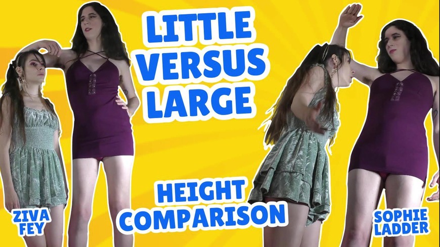 Ziva Fey - Little Vs Large - Height Comparison With Sophie Ladder - clip coverforeground