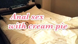 Japanese crossdresser Anal sex with cream pie
