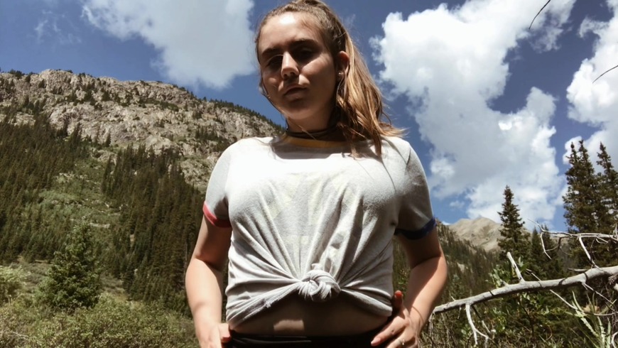 RISKY All Natural Orgasm in Public National Forest - clip cover background