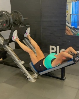 Leg press at the gym
