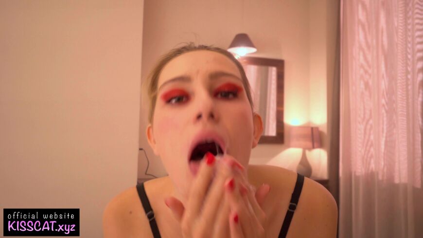 Kiss Cat Sucking Fan Cock when He Watching Her Porn - clip coverforeground