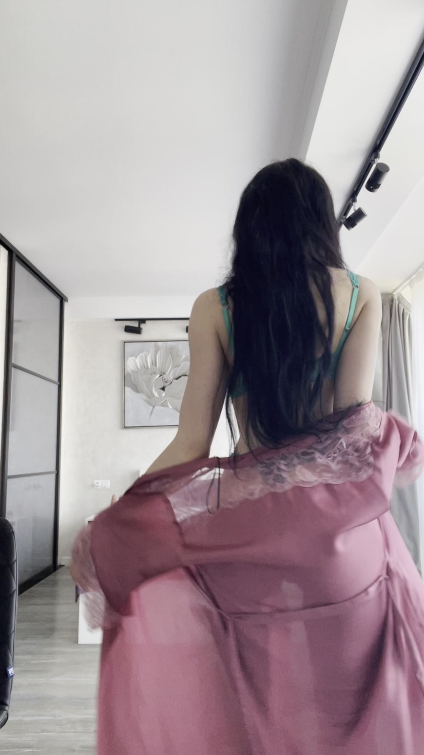 Silk wrapper leaves my fresh body during the sensitive striptease 🍑🩰 - clip coverforeground