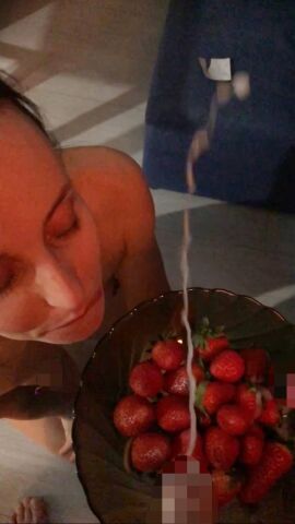 EATING CUM ON STRAWWBERRIES🔥 - clip coverforeground