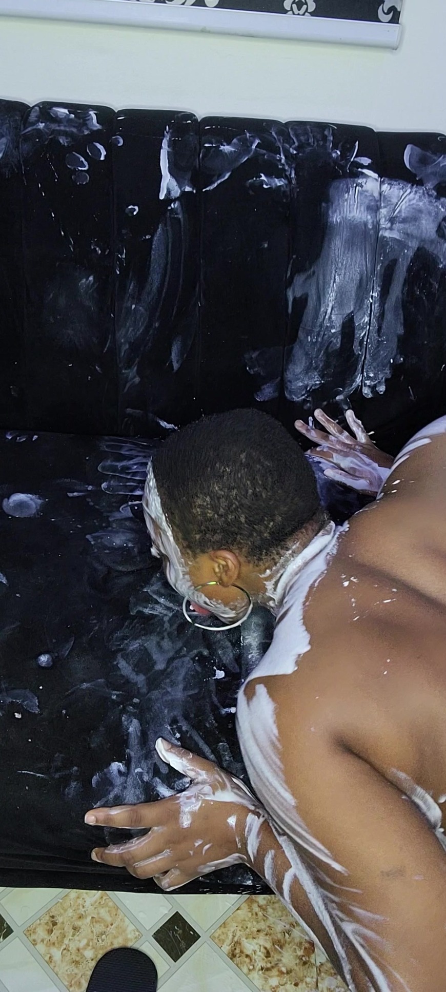 Ngr whore bathing in Daddy's cum - clip coverforeground