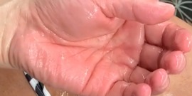 Squirting big loads while fisted by two hands and a dildo