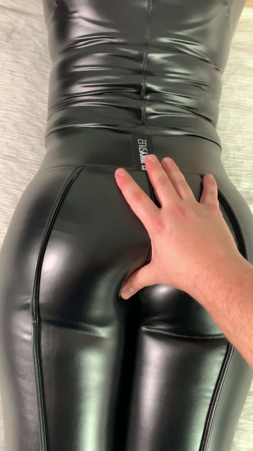 Getting my TIGHT SHINY LEATHER A$$ Spanked 🍑🥵💦 - clip coverforeground