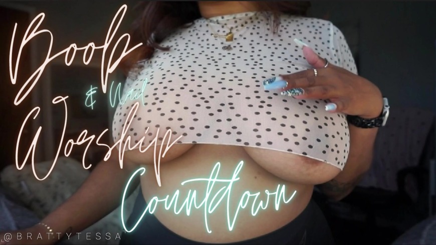 Boob and Nail Worship Countdown - clip cover background