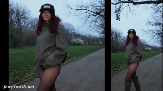 Short Selfie Video Polka Dot Pantyhose