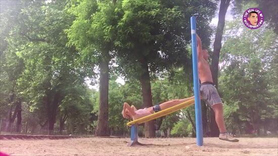 Backstage - Budapest , Mugur Porn and Gina Gerson , Public Parck Gym