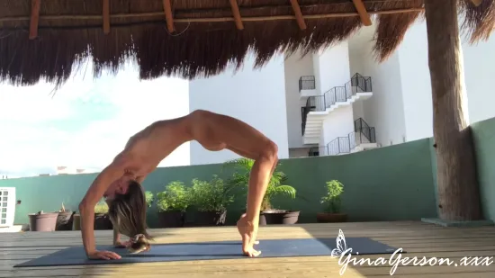Naked Public Yoga Session on the Roof Top of My Hotel