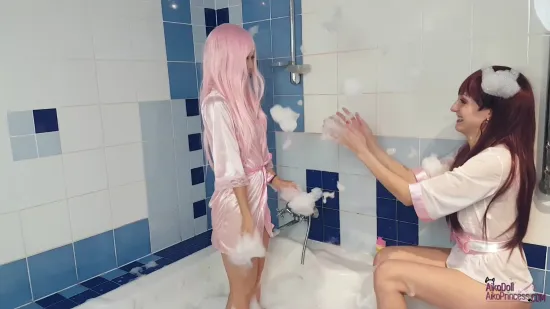 Bubble Bath Satin Rainbow Dildo