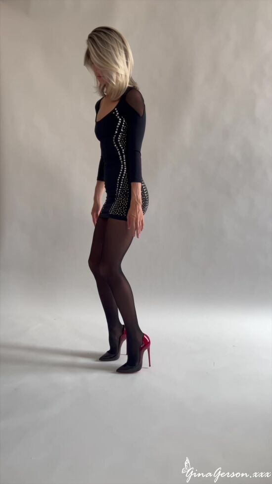 BTS Elegant Erotic Nude In Louboutin Hot Chick 13 -Black And Red 1