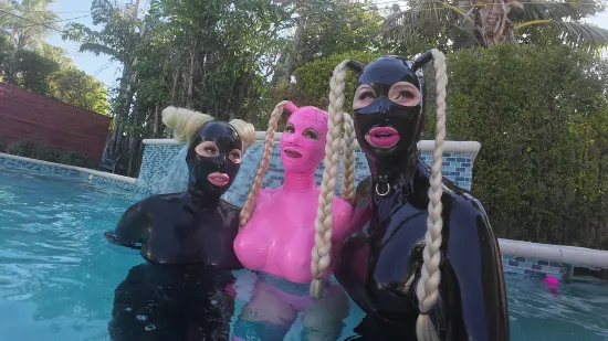 The Gardener Shows Up As We Are Rubberdolls In The Pool