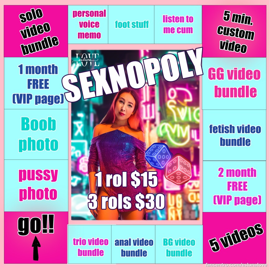 speel mee met mijn nieuwe game!! 💗💗 SEXNOPOLY 💗💗 1