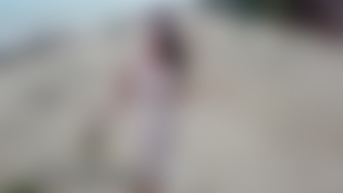 NO BRA Long mesh dress on the beach - post hidden image