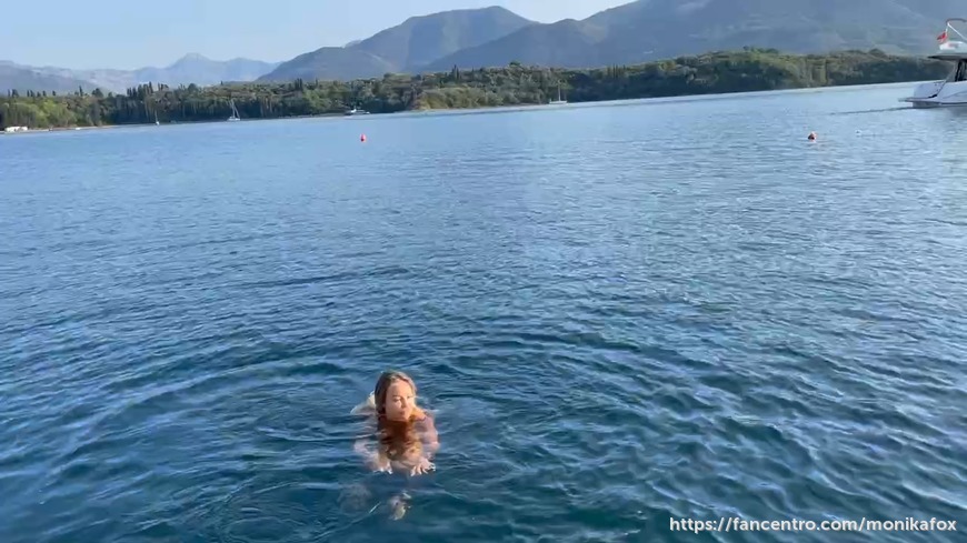 Monika Fox Morning Swimming Naked In The Bay 1