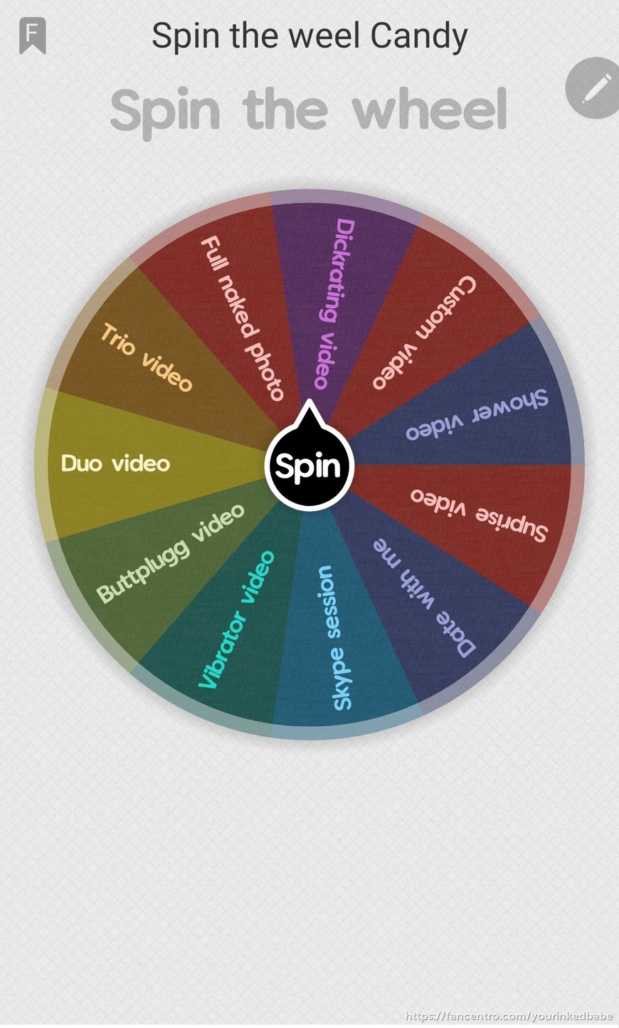Spin the weel time