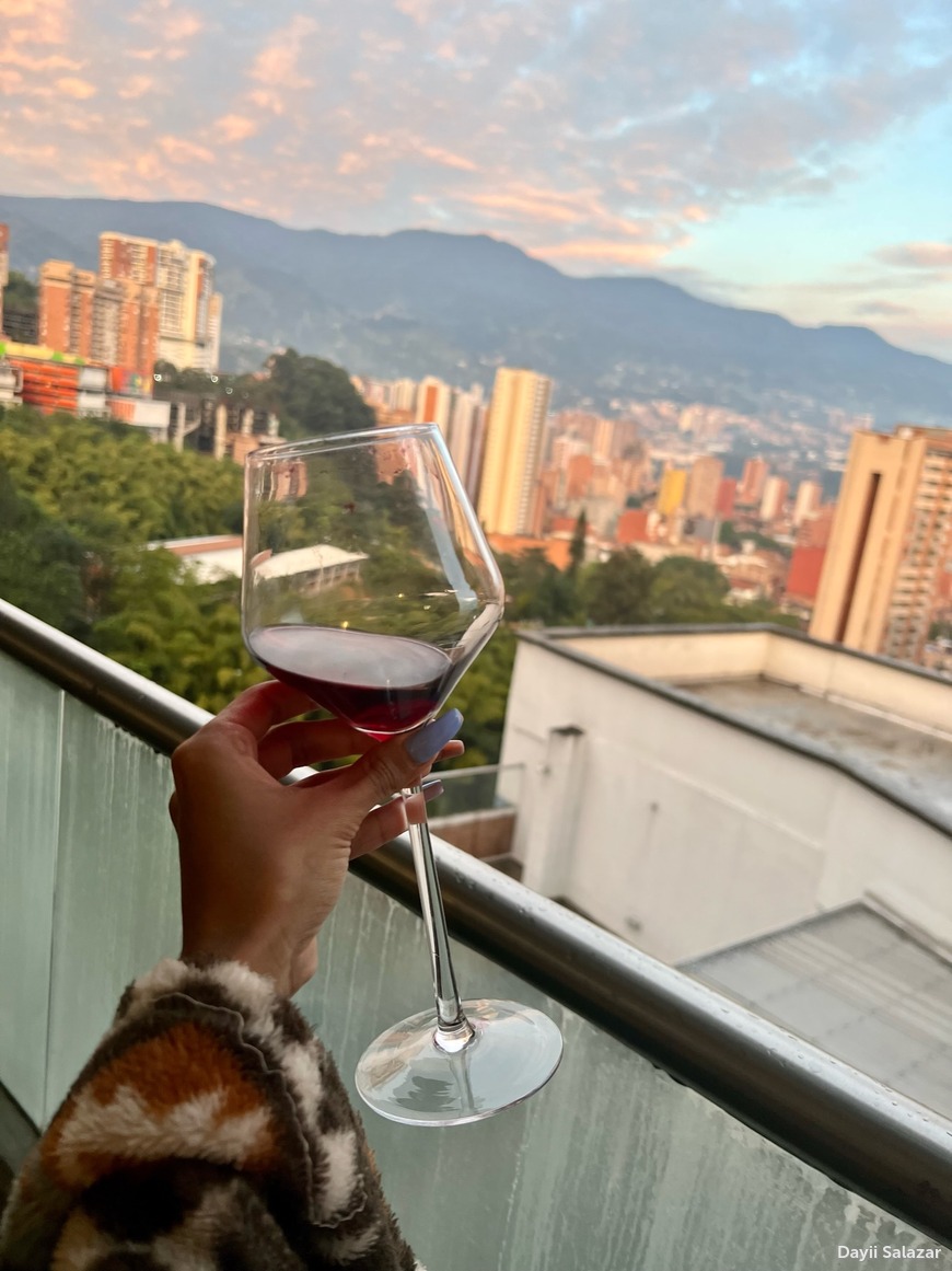 My favorite type of date: watching Medellin from my balcony 😈 1