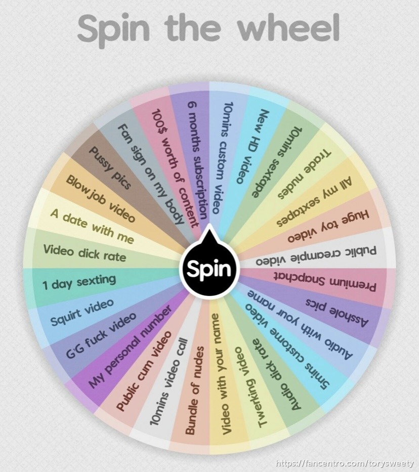 🏆SUPER CRRRRRRAZY PRIZES🏆🤯

Available ✅ Spin my wheel to win prizes worth up to 1000$ 😳
So everyone will always be a winner 💦

$15 - ONE SPIN
$25 - TWO SPINS 
$30 - THREE SPINS 

The spin recording and Prize will be send in the order you  - post image