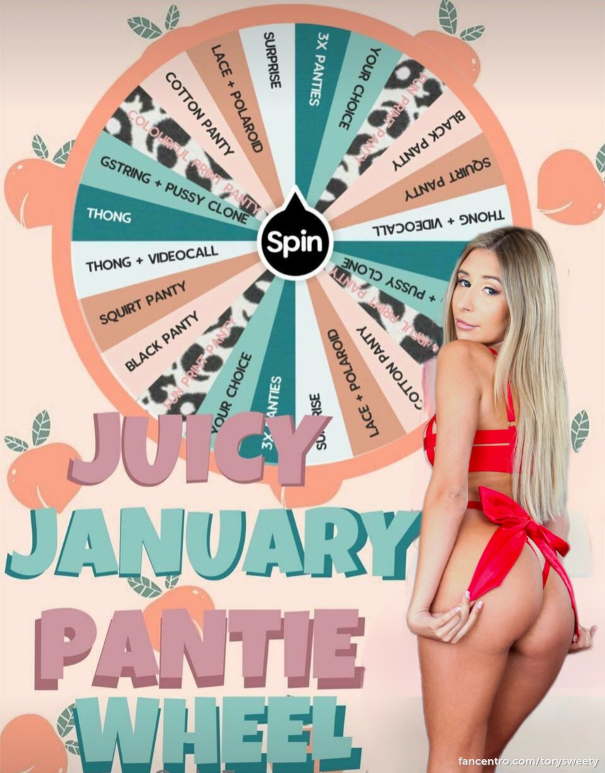 🍑JUICY JANUARY🍑 DM me back “JUICY” to spin! 1