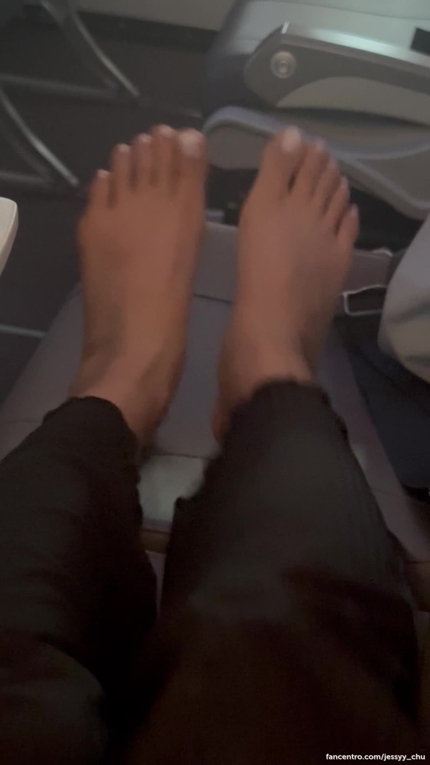 Resting my feet in the airplane 1foreground
