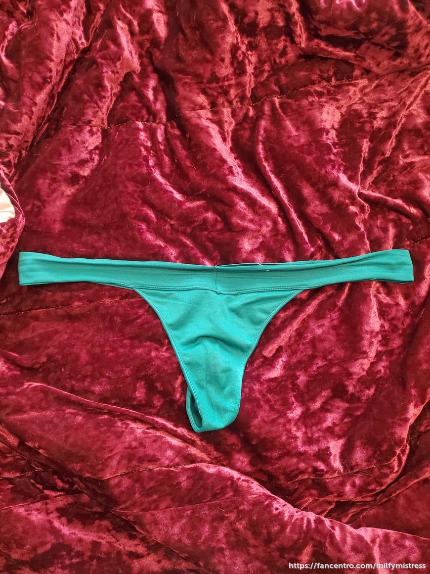 Teal thong available 1