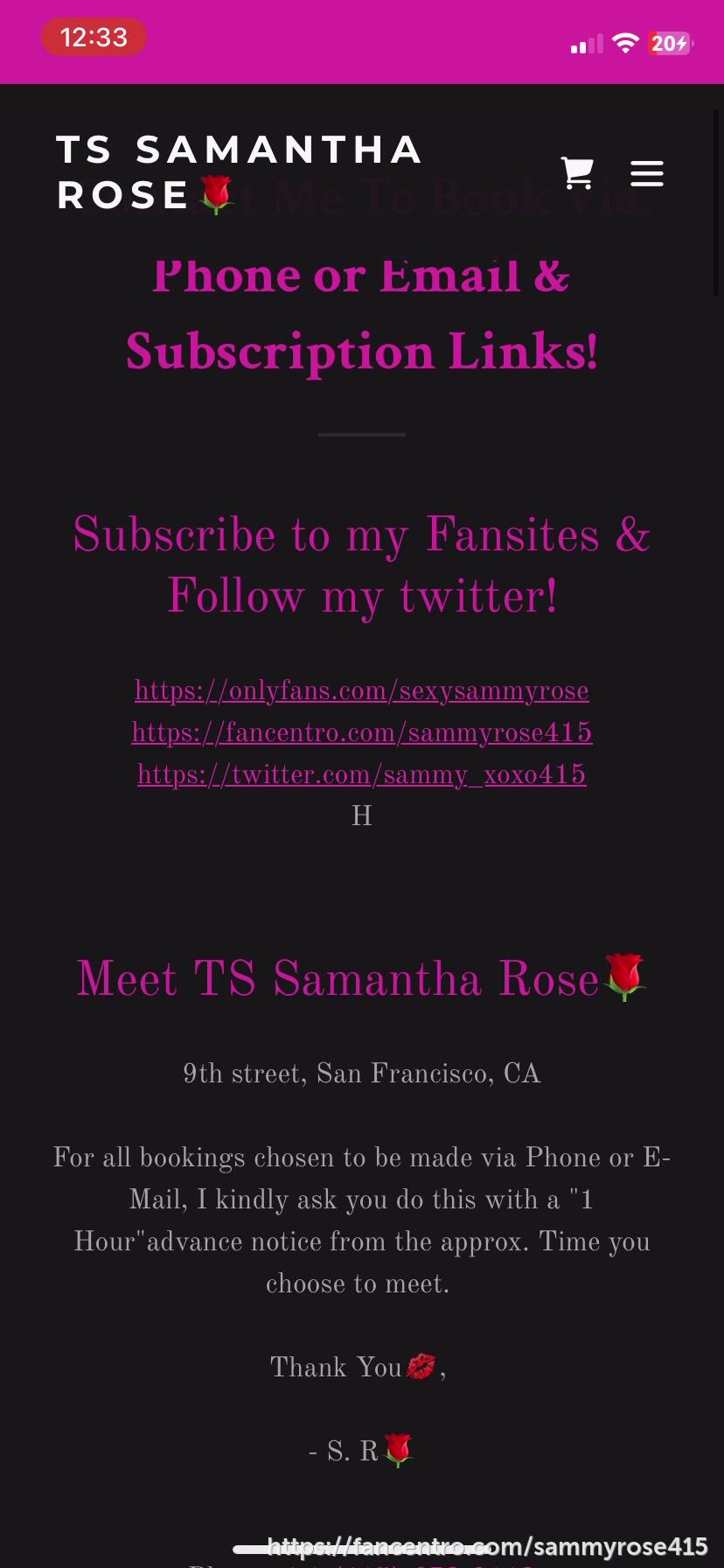 Preview of my entire website in a screen recording📲🌐🩷🖤🤍 Visit sexysammyrose.con and book with me! 1foreground