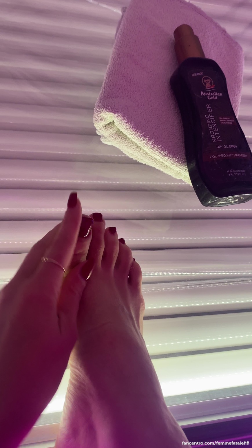 PRE OILING  Preparing for the sun bed 1foreground