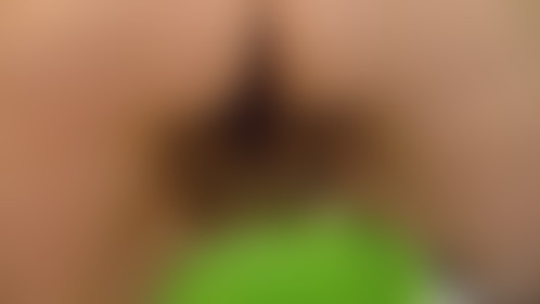 Closeup of Jen Peeing into a Green Bowl - post hidden image